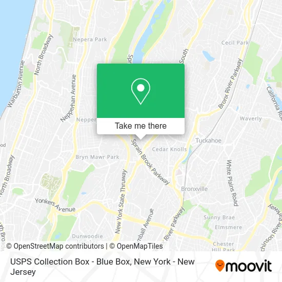 USPS Collection Box - Blue Box map