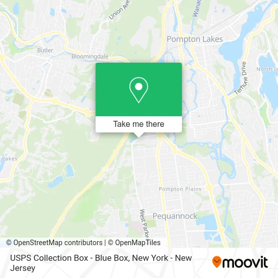 USPS Collection Box - Blue Box map