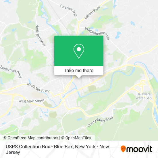 USPS Collection Box - Blue Box map