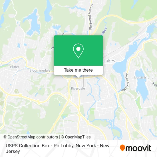 USPS Collection Box - Po Lobby map