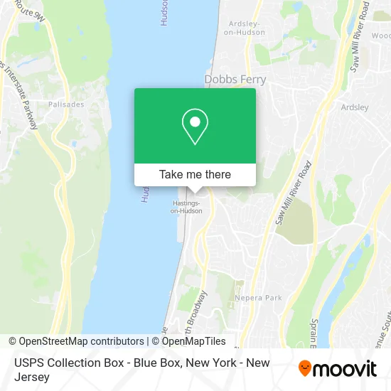 USPS Collection Box - Blue Box map
