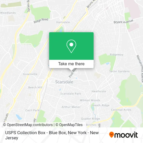 USPS Collection Box - Blue Box map
