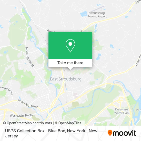 USPS Collection Box - Blue Box map