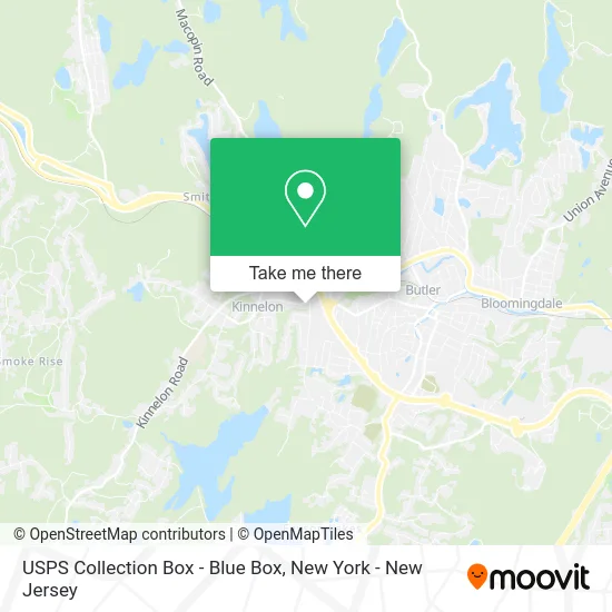 USPS Collection Box - Blue Box map