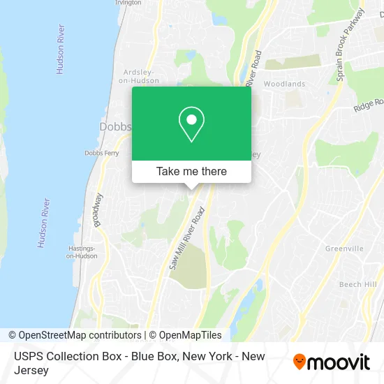 USPS Collection Box - Blue Box map