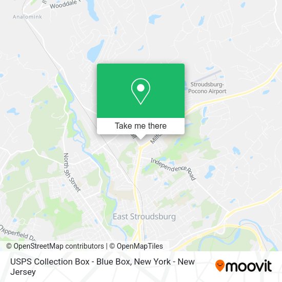 USPS Collection Box - Blue Box map