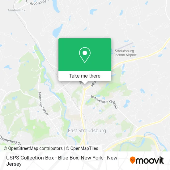 USPS Collection Box - Blue Box map