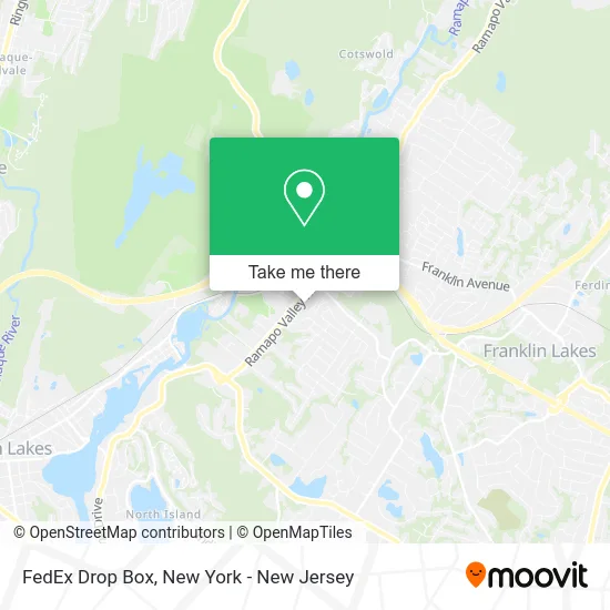 FedEx Drop Box map