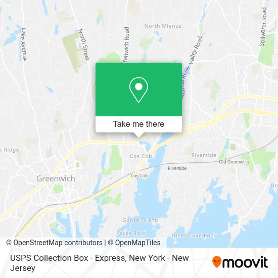 USPS Collection Box - Express map
