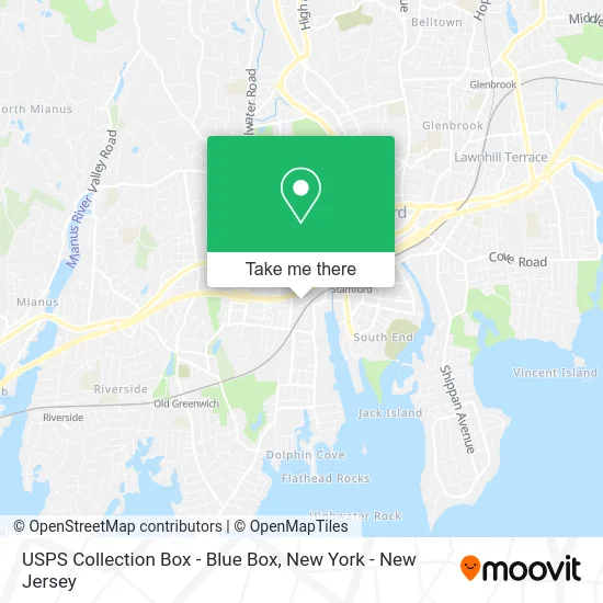 USPS Collection Box - Blue Box map