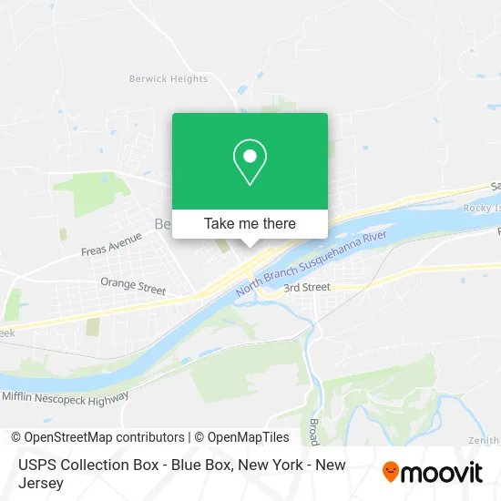 USPS Collection Box - Blue Box map