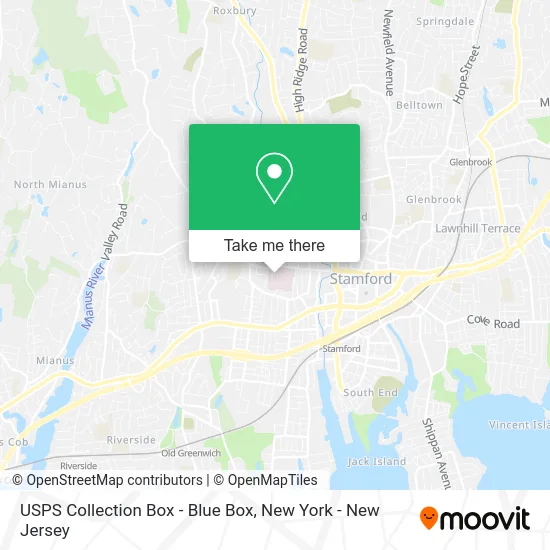 USPS Collection Box - Blue Box map