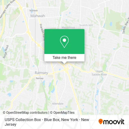 USPS Collection Box - Blue Box map