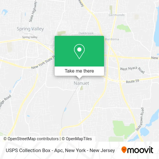 USPS Collection Box - Apc map