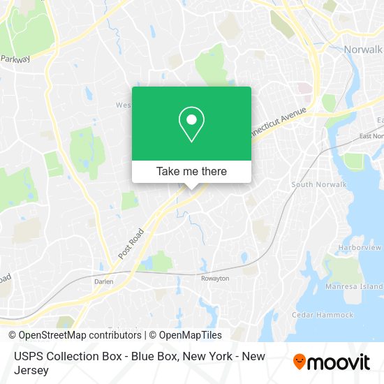 USPS Collection Box - Blue Box map