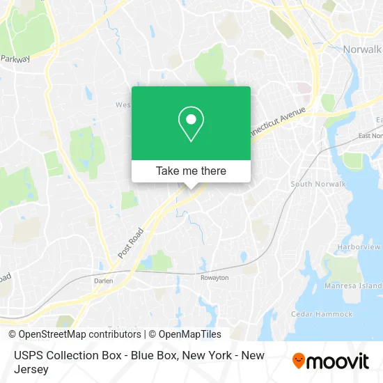 USPS Collection Box - Blue Box map