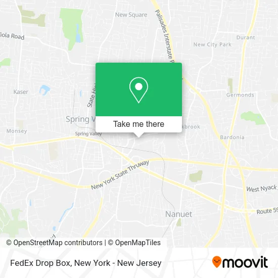 FedEx Drop Box map