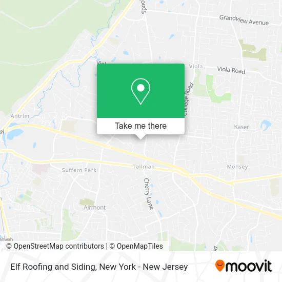 Elf Roofing and Siding map