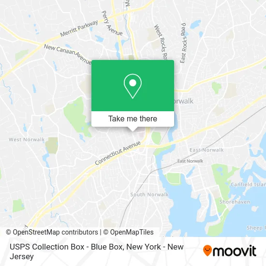 USPS Collection Box - Blue Box map