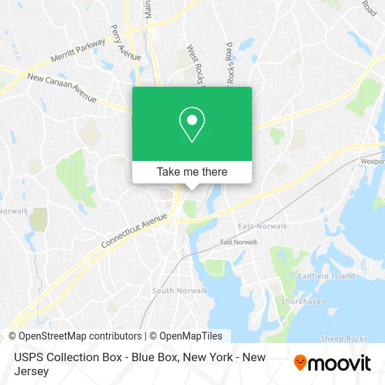 USPS Collection Box - Blue Box map