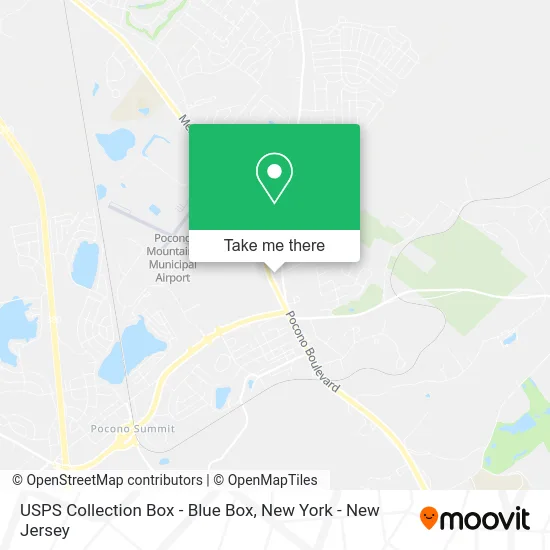 USPS Collection Box - Blue Box map
