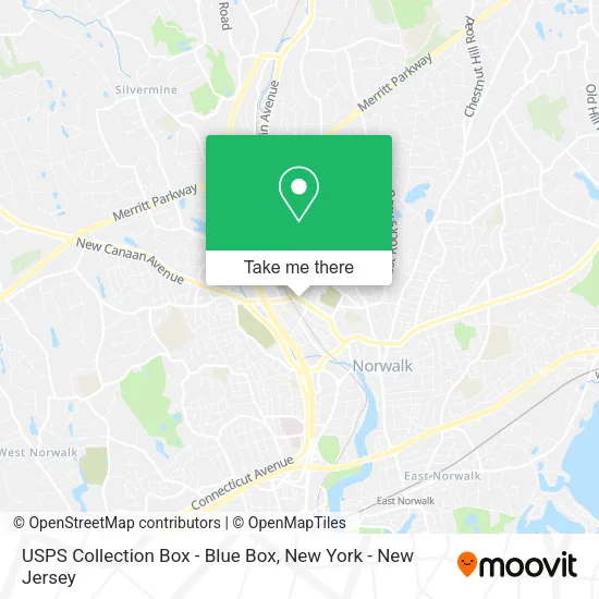 Mapa de USPS Collection Box - Blue Box
