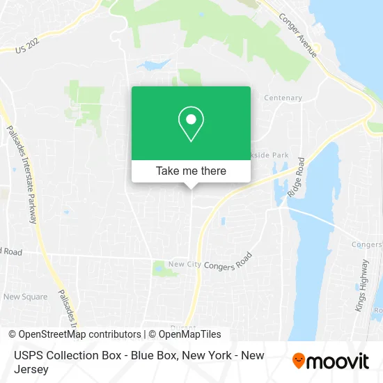 USPS Collection Box - Blue Box map