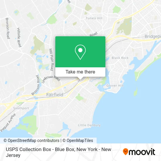 Mapa de USPS Collection Box - Blue Box