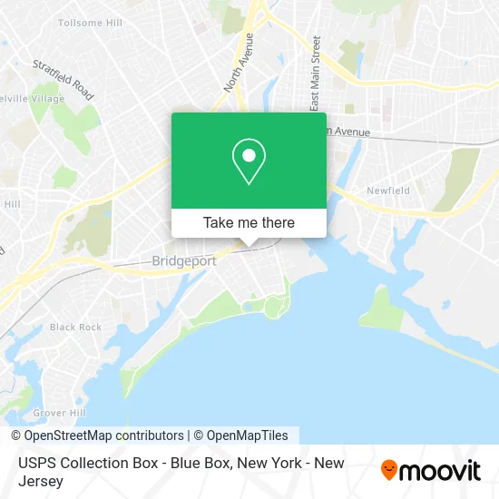 USPS Collection Box - Blue Box map