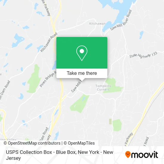 USPS Collection Box - Blue Box map
