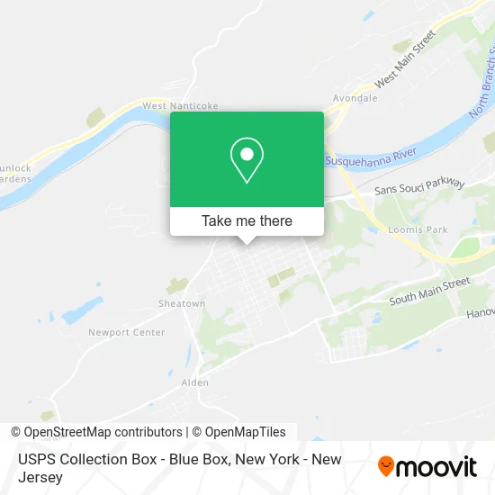 USPS Collection Box - Blue Box map