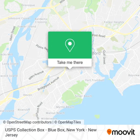 USPS Collection Box - Blue Box map