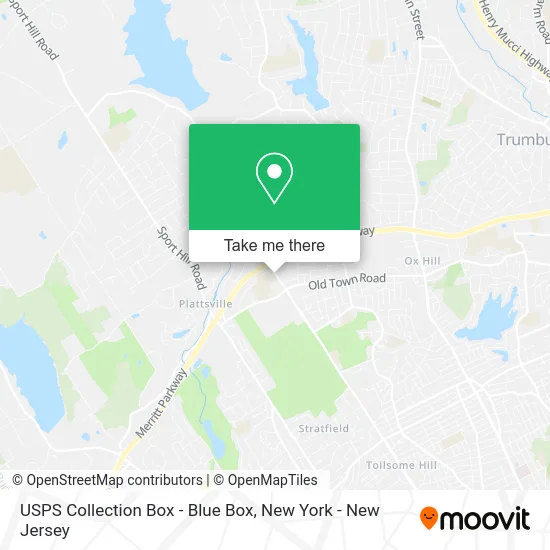 USPS Collection Box - Blue Box map