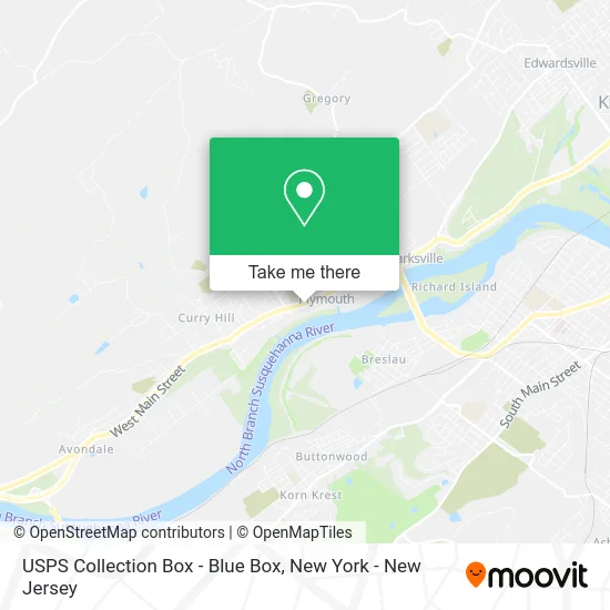 USPS Collection Box - Blue Box map