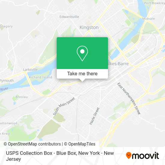 USPS Collection Box - Blue Box map