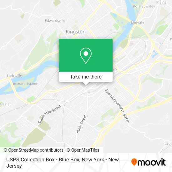 Mapa de USPS Collection Box - Blue Box