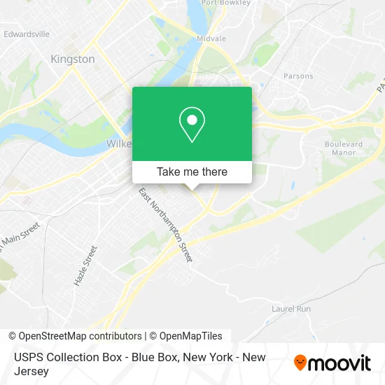 USPS Collection Box - Blue Box map