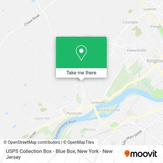 USPS Collection Box - Blue Box map