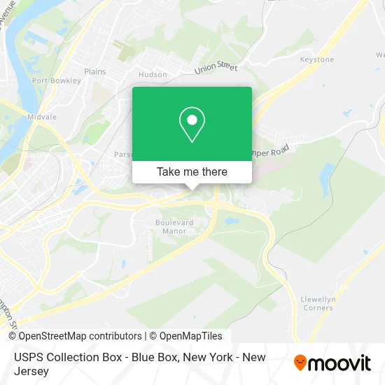 USPS Collection Box - Blue Box map