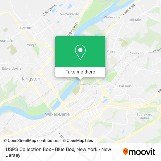 USPS Collection Box - Blue Box map