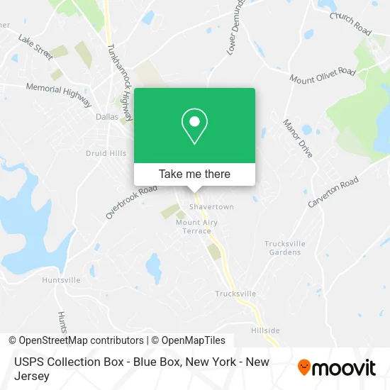 USPS Collection Box - Blue Box map