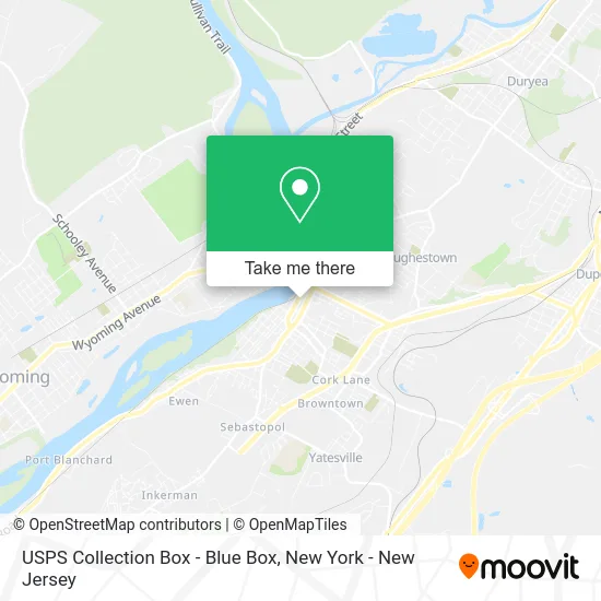 USPS Collection Box - Blue Box map