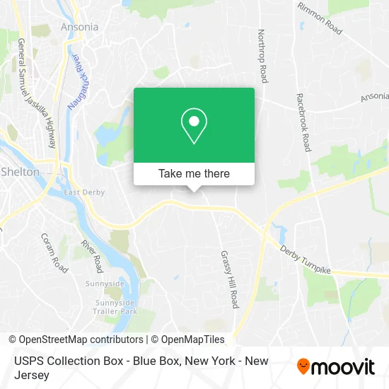 USPS Collection Box - Blue Box map