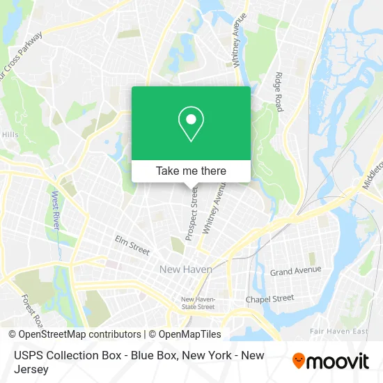 USPS Collection Box - Blue Box map