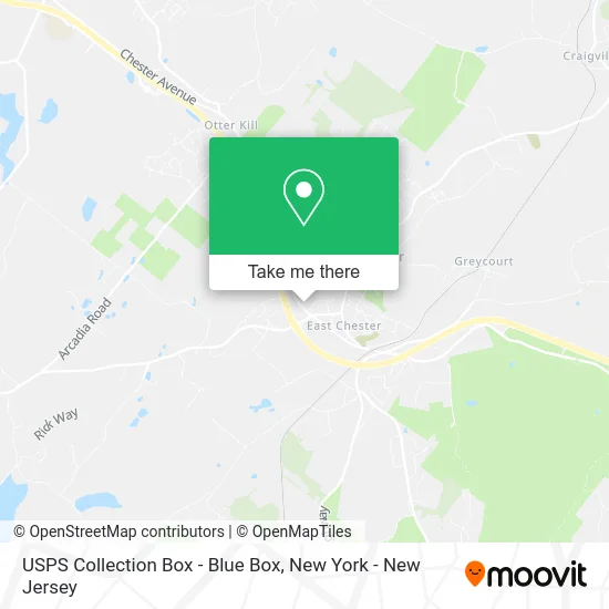 USPS Collection Box - Blue Box map