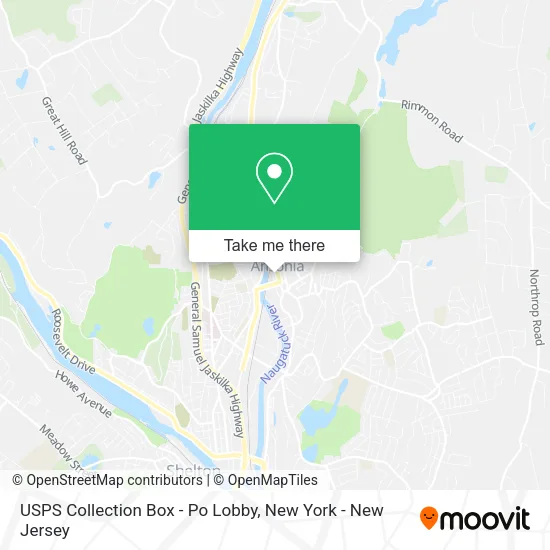 Mapa de USPS Collection Box - Po Lobby