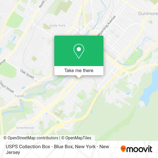 USPS Collection Box - Blue Box map