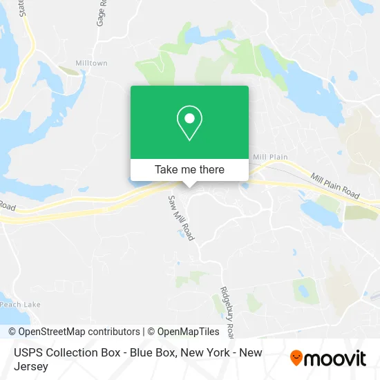 USPS Collection Box - Blue Box map