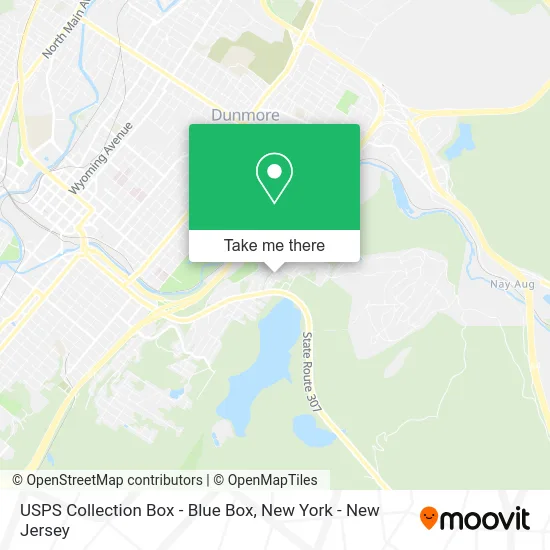 USPS Collection Box - Blue Box map