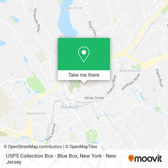Mapa de USPS Collection Box - Blue Box